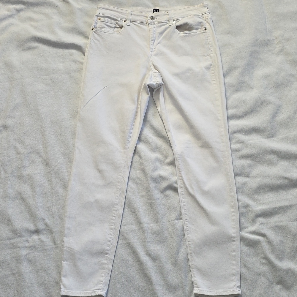 Gap White Skinny Jeans, Size 14/32